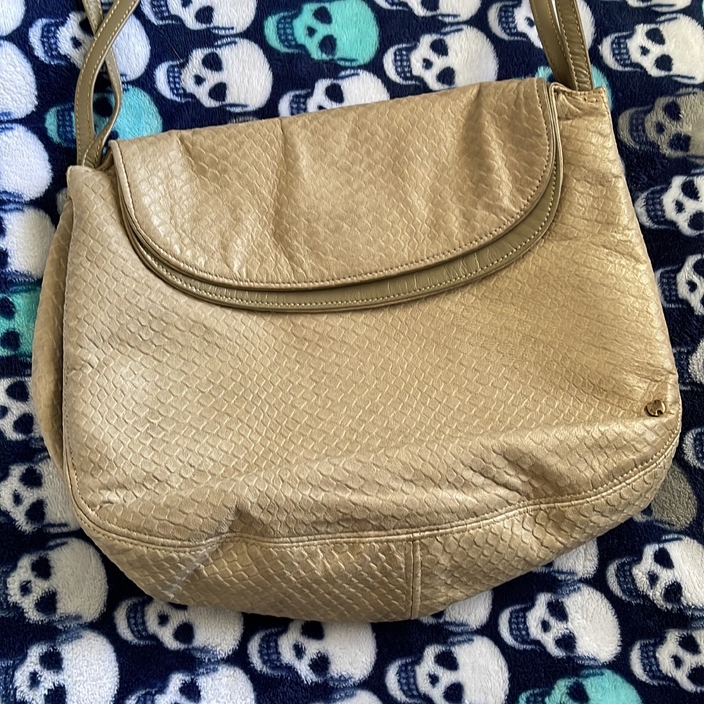 Vintage Halston Purse with Double Strap and Fold Over Top